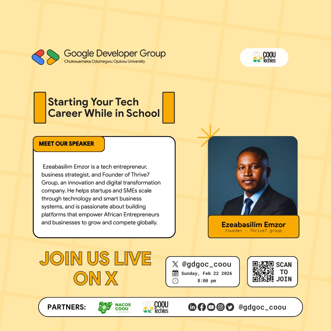 Google Developers Group on Campus COOU tweet media