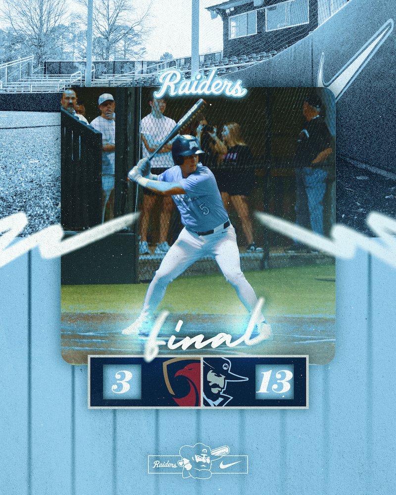 JAraiderBSB's tweet photo. The Varsity Raiders defeated Hartfield Academy 13-3 last night (Feb 19th) in Flowood.

Record: 3-1

Deuce Jenkins - 3-for-4, 2B, HR (Grand Slam), 5 RBI
Jed Rodden - 2-for-3, 3B, 5 RBI
D. Jenkins (W) - 4.1 IP, 3R, 4H, 6K

#WeAreJA https://t.co/Z48jgfGkXH