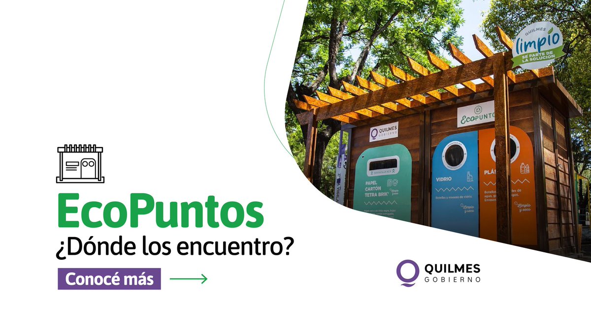 QuilmesMuni's tweet photo. ♻️♻️ Acercá tus elementos reciclables al #EcoPunto más próximo a tu domicilio. Recibimos plásticos, cartón, vidrio, papel, latas y metales.
Es fundamental la colaboración de todos y todas para poder lograr el #QuilmesLimpio que nos merecemos.
#SeguimosParaAdelante ☀️💜 https://t.co/0sHzs6dT4O
