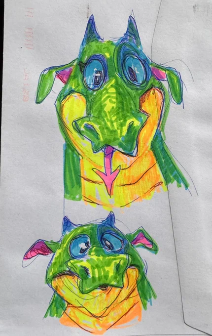 Highlighter dragons