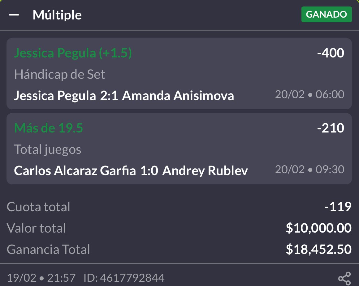 STAKE 10✅✅✅

Llevamos dos días que AMANECEMOS VERDES🤑💸

🔮POR ALGO SOY EL CHAMAN🔮

Quien cobro conmigo?❤️🔁💬