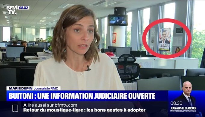 🔴 "Jean-Luc Mélenchon Premier ministre" Sonia Mabrouk devra, désormais, se familiariser avec les affiches LFI au sein de la rédaction de BFMTV.