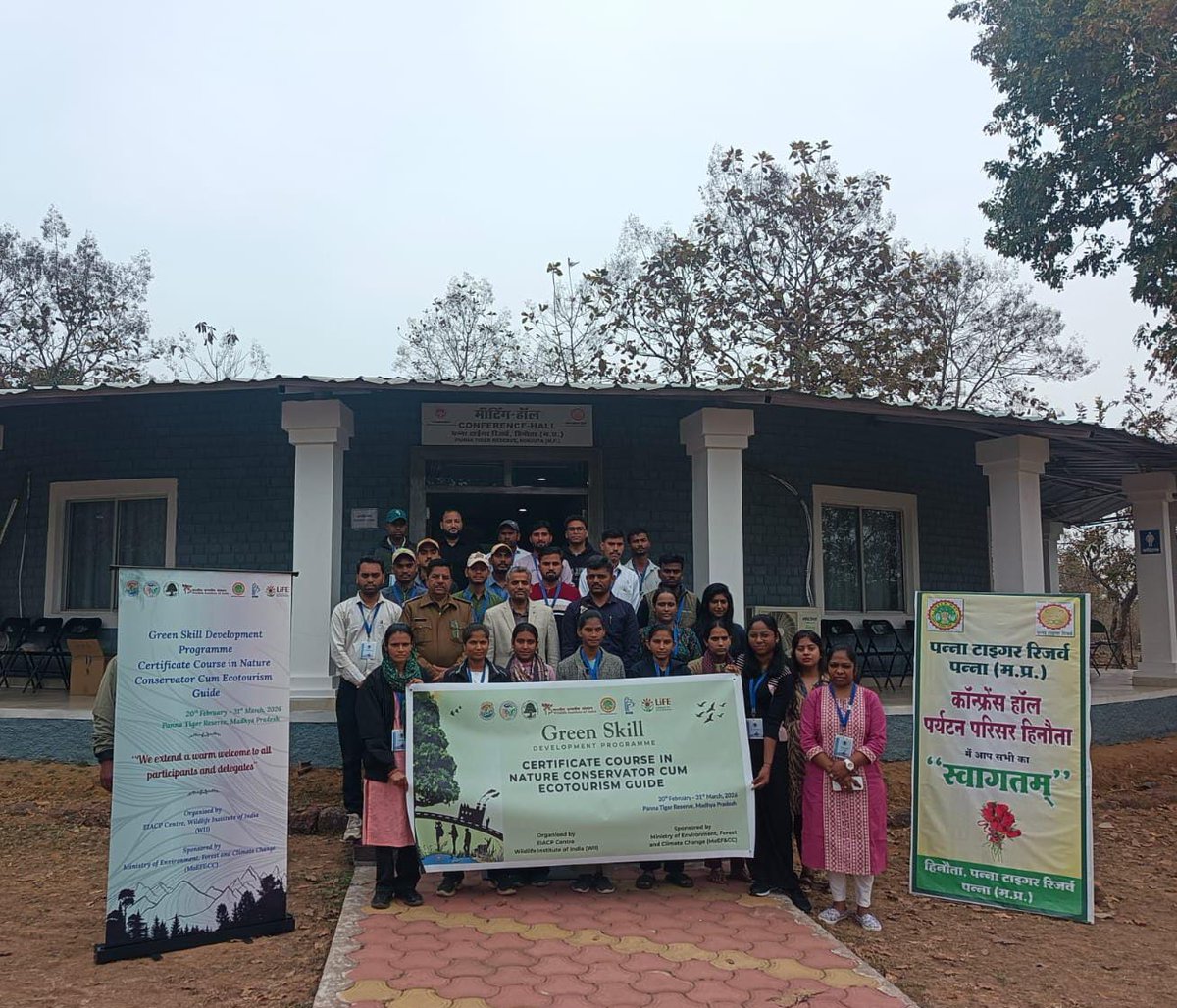 wii_eiacp's tweet photo. Inaugural Session | 20 Feb 2026
The GSDP Programme on Nature Conservator cum Eco-Tourism Guide was launched at Hinota Ecotourism Complex, PaMP

With lamp lighting, dignitary felicitation, insights from Dr. C. Ramesh &amp; the Registrar of @wii_india, the journey began. https://t.co/FfpOl4JnRm