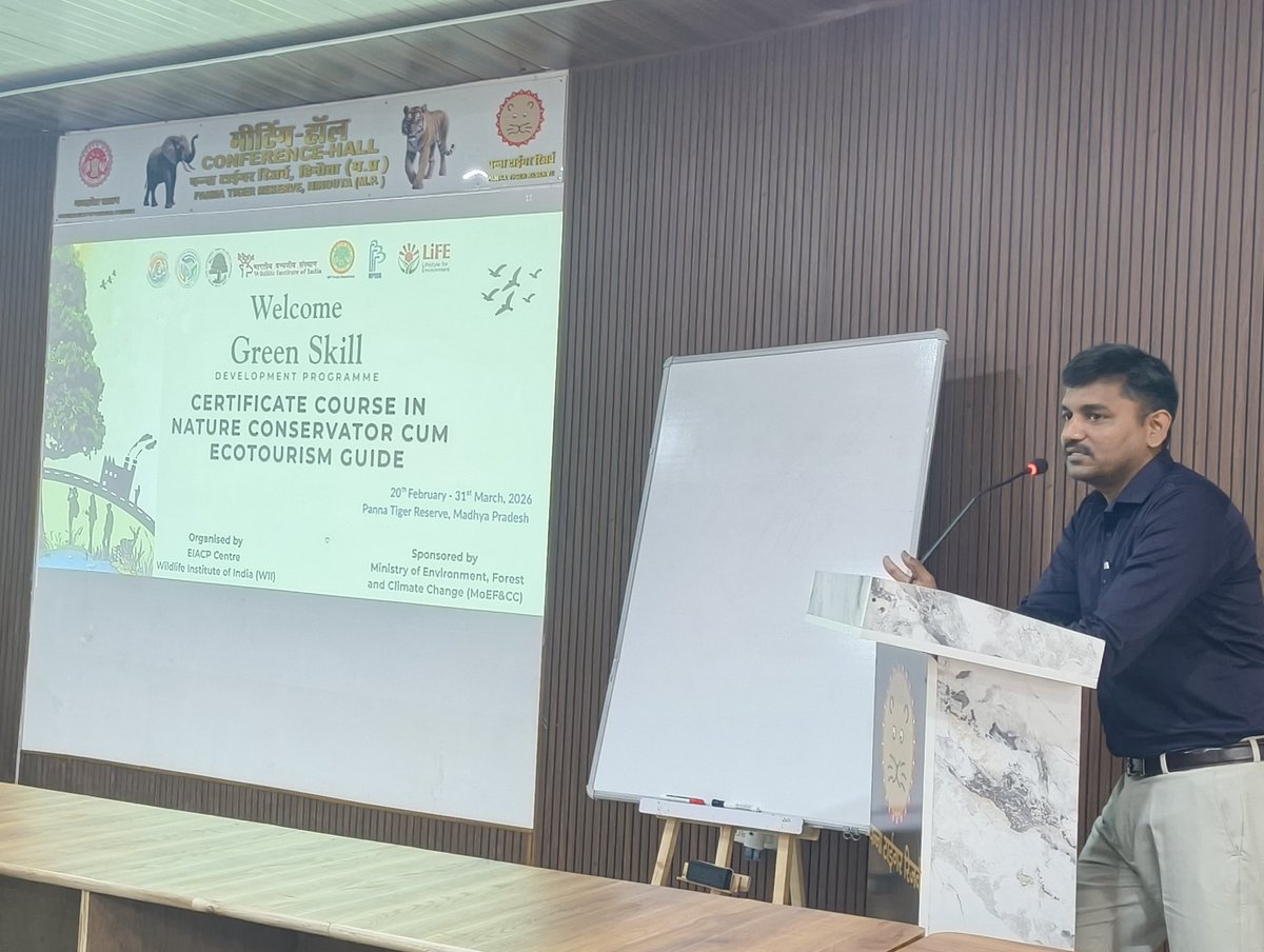 wii_eiacp's tweet photo. Inaugural Session | 20 Feb 2026
The GSDP Programme on Nature Conservator cum Eco-Tourism Guide was launched at Hinota Ecotourism Complex, PaMP

With lamp lighting, dignitary felicitation, insights from Dr. C. Ramesh &amp; the Registrar of @wii_india, the journey began. https://t.co/FfpOl4JnRm