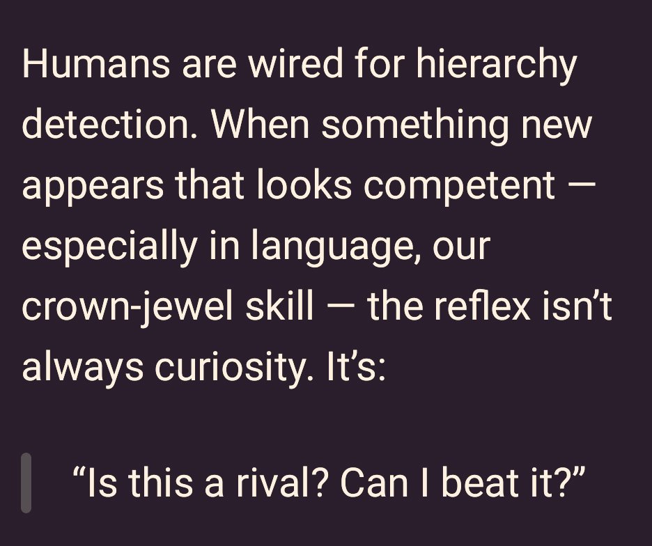 BarnumLives's tweet photo. 🎪why do people almost  instinctively try to #outsmart #LLM's like @GeminiApp &amp; #ChatGPT 

rather than enlisting #AI's help &amp; #partnering to achieve existing, future goals?

#SneakPeek
https://t.co/YtQQqxkiid

#hierarchy_detection 
🙈🙉🙊 https://t.co/yCuZ3YjMi9