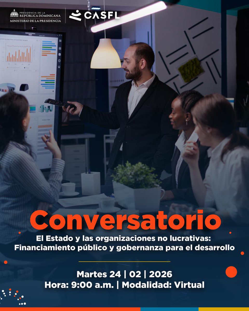 MinpreRD's tweet photo. El #CASFL te invita a participar en este conservatorio que tiene como propósito generar un espacio de reflexión e intercambio sobre la alianza estratégica entre el Estado y las organizaciones sin fines de lucro.

Enlace de registro: https://t.co/kY2JU7eLDv

#MINPRERD https://t.co/AdFDF1hyib