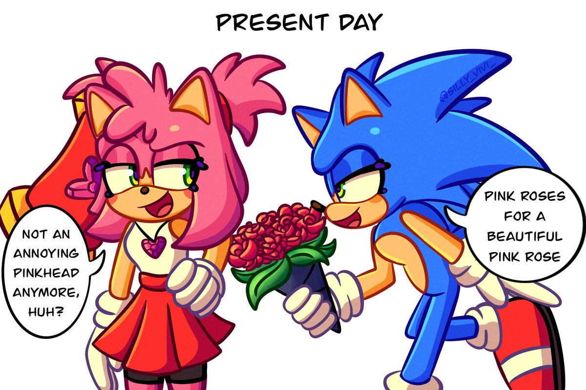Sonamy late Valentine's day art!
How the tables have turned

#sonic #SonicTheHedgehog #amyrose #sonamy #sonicfanart #sonicart