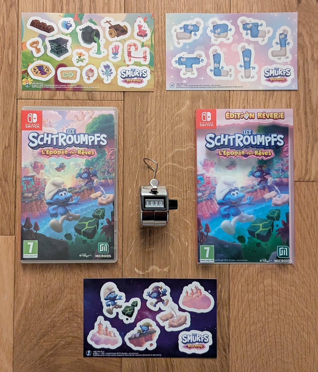1020 ème jeu Switch en boîte, Les Schtroumpfs: L'épopée des rêves 🍄 
Un platformer 3D avec des épreuves et des énigmes.
Il est jouable en solo et en coopération 2 joueurs 
#NintendoSwitch #Schtroumpfs