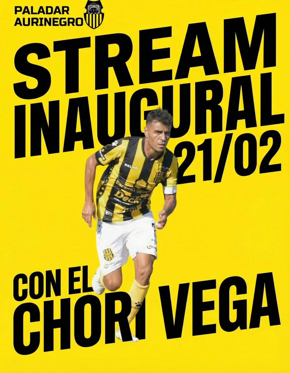Gente este 21/2 inauguramos Paladar Aurinegro con una entrevista a David "Chori" Vega, por cuestiones de logistica no va a ser en vivo, pero sera subido en forma de estreno a las 21 30. Esperamos que puedan verlo y que puedan apoyarnos. 💛🖤💛
youtube.com/@paladaraurine…