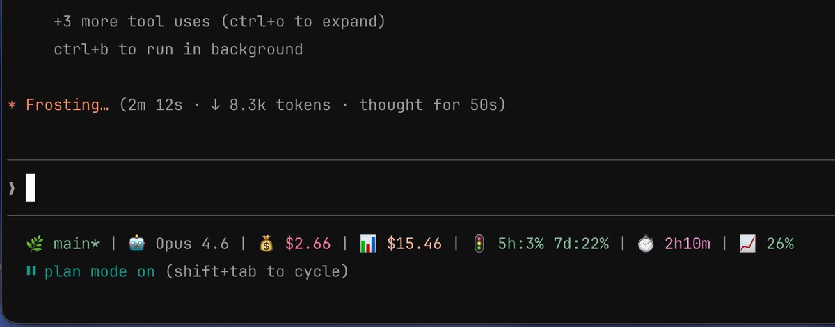 之前也搞了。
shelltime cc statusline 支持直接在 claude code 的 statusline 里看