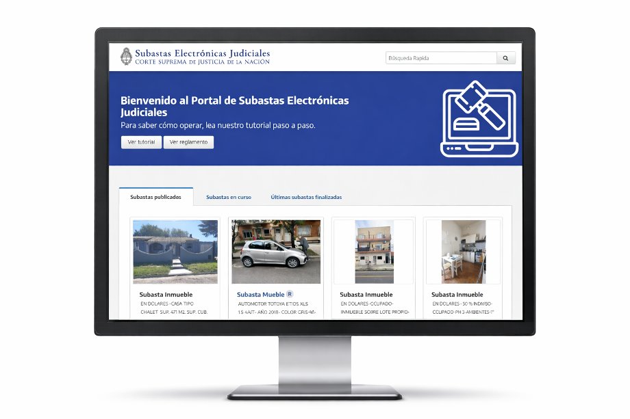 YA ESTÁN EN MARCHA LAS SUBASTAS ELECTRÓNICAS JUDICIALES

El nuevo sistema implementado por la Corte transparenta el proceso y acepta oferentes online provenientes de todo el país csjn.gov.ar/novedades/deta…