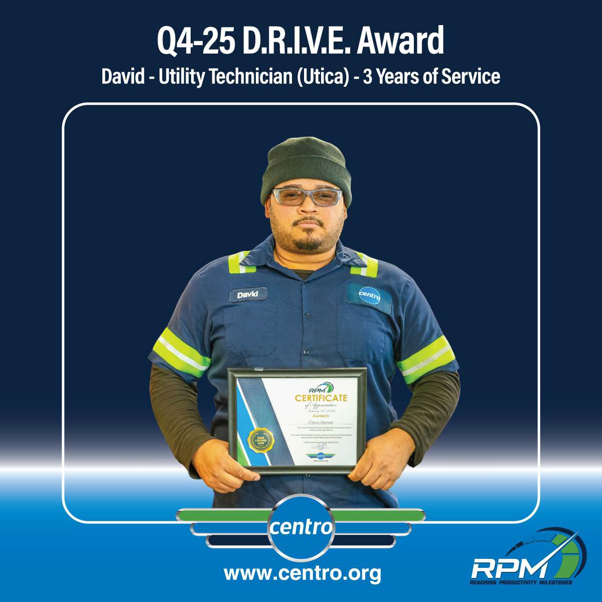 GoCentroBus's tweet image. Centro’s employee recognition program promotes a positive work environment by recognizing teamwork, communication, and an appreciation for diverse abilities across all employee categories. Congratulations to our 2025 Q4 winners! #GoCentroBus #RPM #employeerecognition