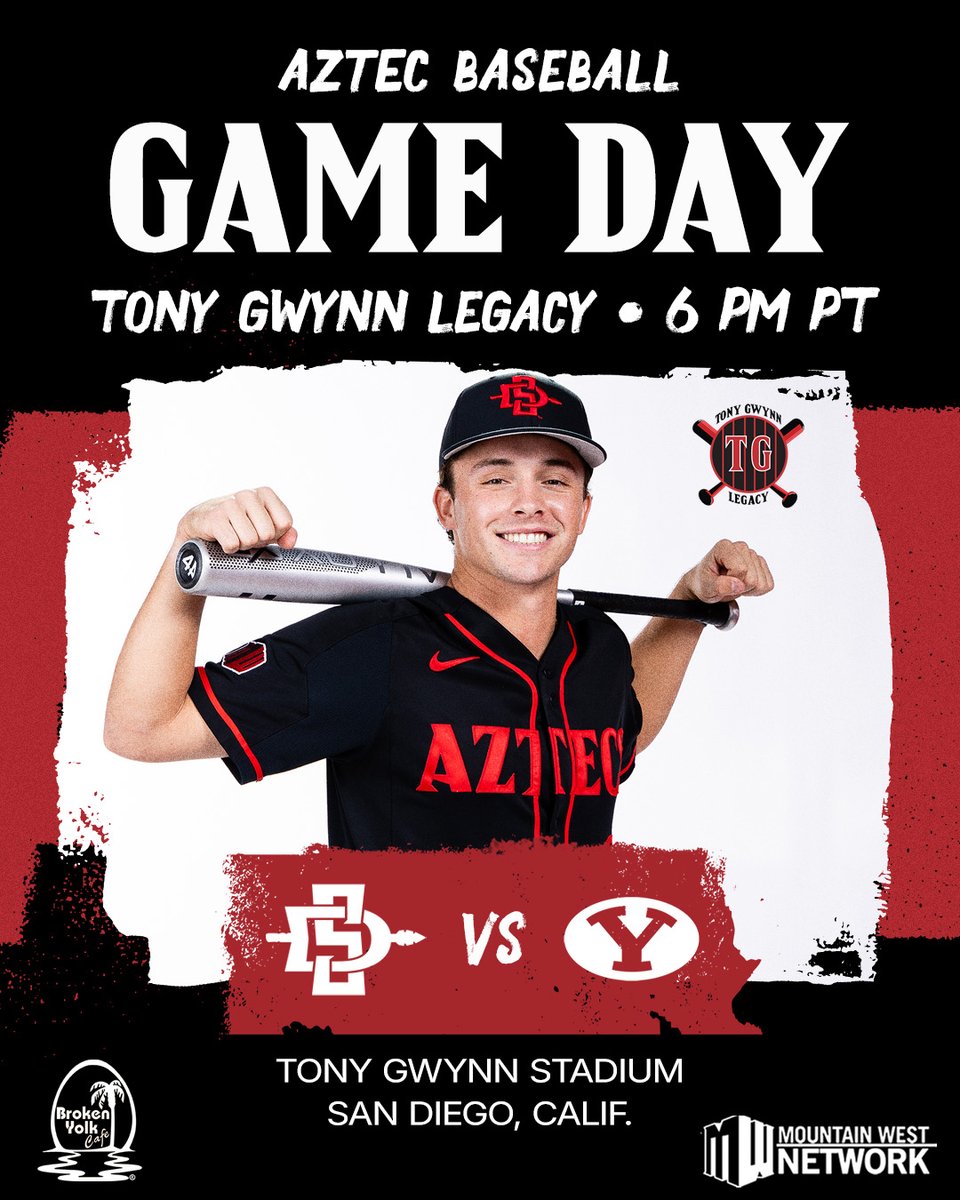 AztecBaseball's tweet photo. Catching up with an old adversary as we open the Tony Gwynn Legacy tonight. The first 200 fans will receive a FREE SDSU baseball cap. Be there!  #GoAztecs

📺 MW Network: https://t.co/bKoabam59m
📊 Live Stats: https://t.co/6A31rpB0I0
🎟️ Tickets: https://t.co/I46L6m64S1 https://t.co/9yikLmV0gX
