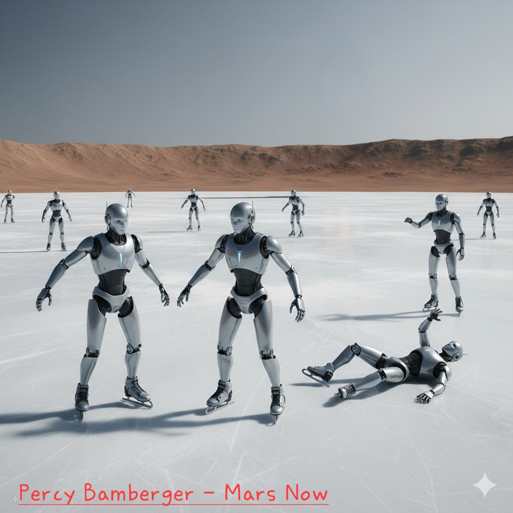 BambergerP1308's tweet photo. @elonmusk @SpaceX Hey Elon, Optimus is already practicing for the first Mars Ice Hockey League at Korolev Crater ⛸️🔴! They still need a bit of balance training, but the ice is perfect! #MarsFirst #Optimus https://t.co/wcKLcaj2oZ