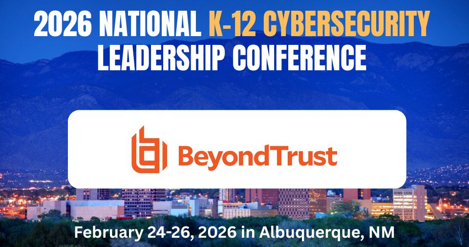K12SIX's tweet photo. Thank you to Defender level sponsor @BeyondTrust for supporting the 2026 National K-12 Cybersecurity Leadership Conference.

This event is designed for K-12 cybersecurity practitioners to identify and share solutions and best practices to better defend school communities from emerging cybersecurity threats, including ransomware and data breaches.

Last year, K12 SIX analysts observed 220 successful ransomware attacks from groups like Qilin and SafePay. Incidents often combine encryption with data theft, forcing institutions to choose between prolonged recovery efforts and costly negotiations under operational pressure.

These threats are not diminishing, and we must work together to defend ourselves. Join us in Albuquerque, NM, February 24-26, 2026. Learn more: https://t.co/lEL8LNvVG0
