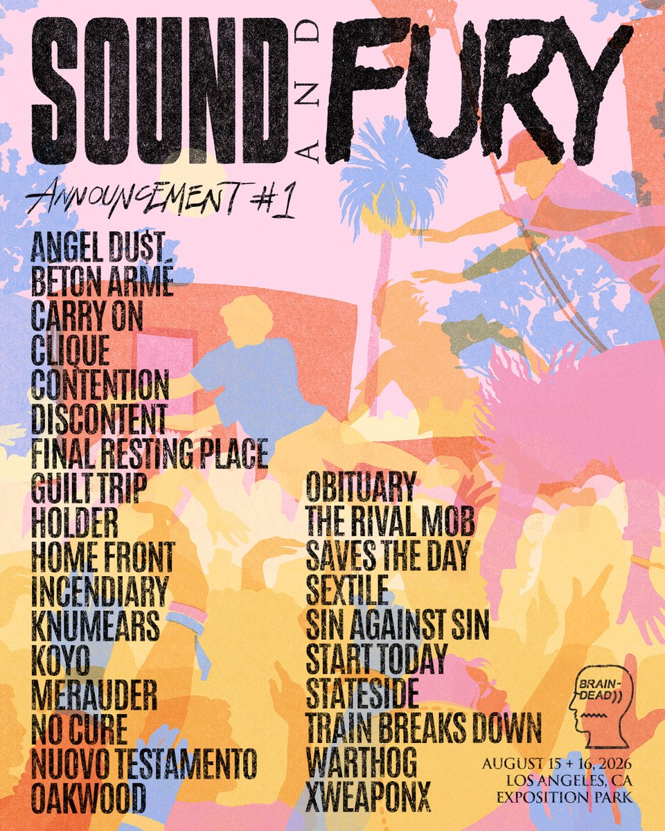 SOUND AND FURY 2026
ANNOUNCEMENT 1
Weekend Passes On Sale Now. No Extra Fees: lfg.soundandfury.la/e/sound-and-fu…

Playlist and Hotel deal via The Hoxton: soundandfury.la  ***All purchases of 2 or more passes for the first 3 days of on sale (plus presale) are automatically entered