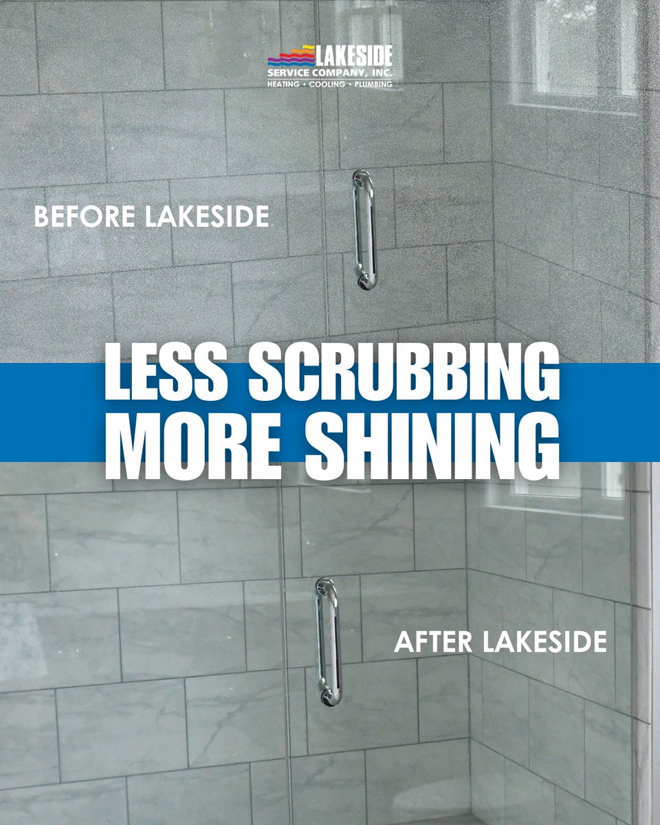 TeamLakeside83's tweet photo. Hard water buildup doesn’t just dull your bathroom’s sparkle, it wastes time, money, and cleaning supplies. With a Lakeside-installed water softener, you’ll see fewer spots, less residue, and more shine where it counts. https://t.co/PeGfzSm3k3