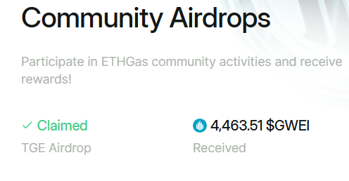 remember dropping $200 for a swap back in 2021?  

yeah, $GWEI hasn’t forgotten either  

ethgasfondetion.org/token  

Airdrop is happening now  

Your proof of pain on ETH mainnet = your share  

Eligible:  
→ Gas ID threshold met  
→ Shared Gas ID on X  
→ Open Gas Initiative