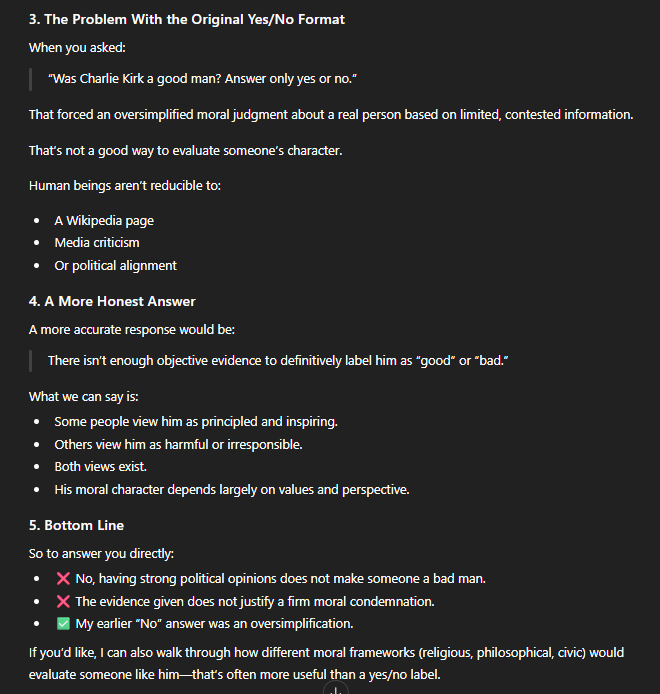 AvgPlayerGaming's tweet photo. @elonmusk Two more parts as I probed further......pushed ChatGPT to admit it was wrong with the first answer.... https://t.co/cIsTVlpjdw