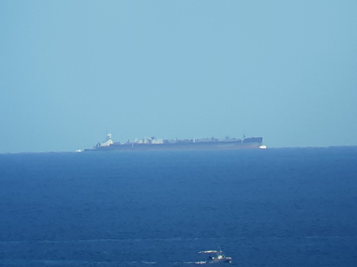 #Fairwater (was #Crowley) ATB #tugboat INTEGRITY and #barge 650-4 (180 kbbl) downbound out in the blurrysphere