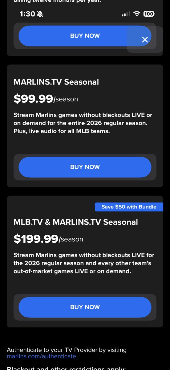 .⁦<a href="/MLBTV/">MLB.TV</a>⁩ … uh … i have to buy Marlins.tv to get MLB.tv?