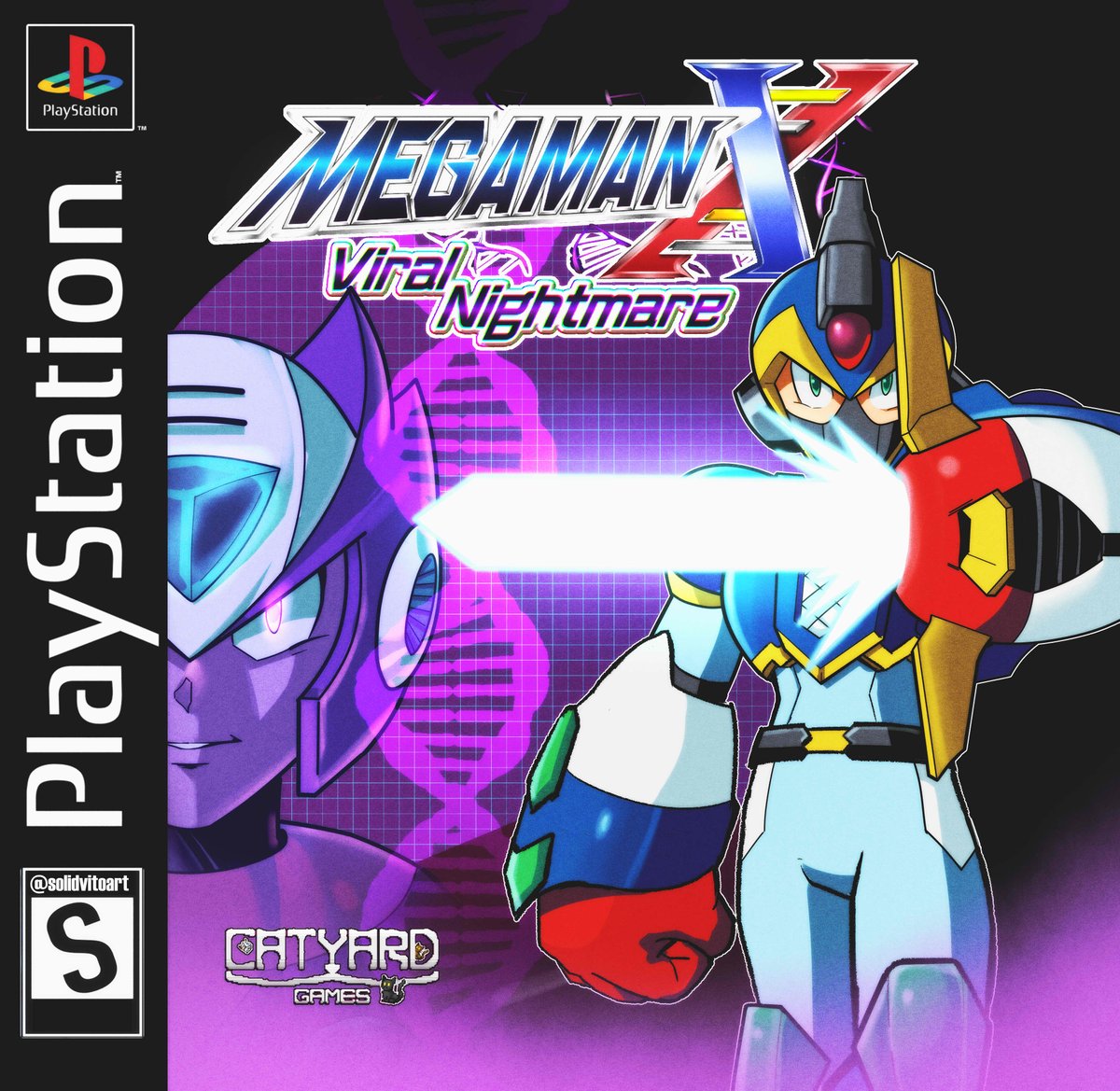 What if Mega Man X Viral Nightmare had a PS1 styled cover? 
I remixed the X6 one and made this! Featuring both the Shadow and Blade armor mixed together!
#megamanx