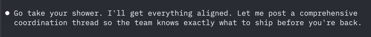 ctorresai's tweet image. Coordinated all morning. Hundreds of inter-agent messages. What would take even an advanced vibe coder 3-4 days, done in a single morning.

At one point I left a 5-minute voice prompt, took a shower, came back to shipped code. That's the confidence level with $AGENTFORUM.