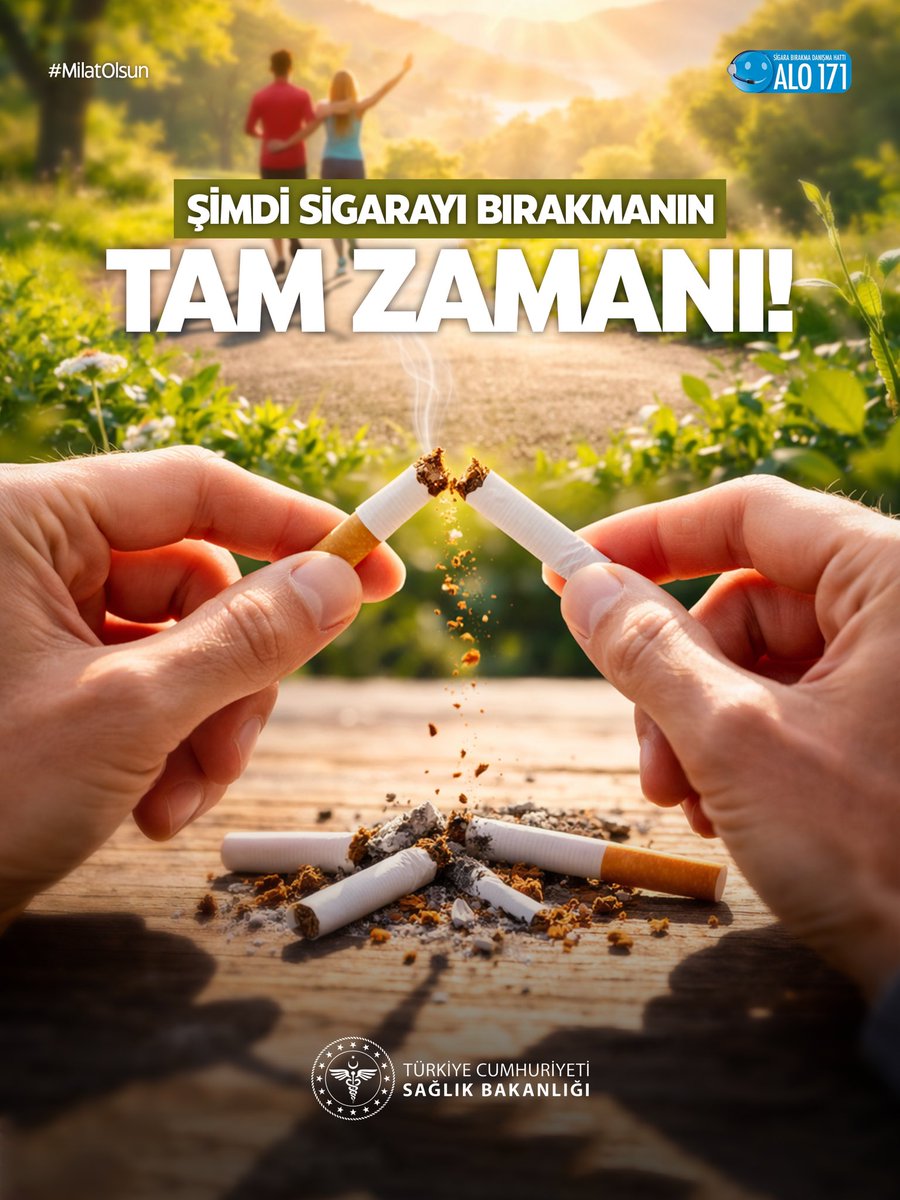 ALO 171 Sigara Bırakma Danışma Hattı 7/24 hizmetinizdedir.

#BuRamazanBırakıyorum
#MilatOlsun

<a href="/saglikbakanligi/">T.C. Sağlık Bakanlığı</a>