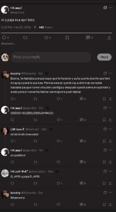 BakiVlrt's tweet photo. @aaprifps @HKvalorant Yo no uso twitter ni leo nada la verdad de lo de aca, pero me estan pasando capturas de que se estan CAGANDO de RISA de que nos telaron
@HKvalorant Hablando con el CEO se que los valores que tiene no los representan estas pibas. Son un desastre y no deberian estar en una orga https://t.co/5QdMtw5AXA