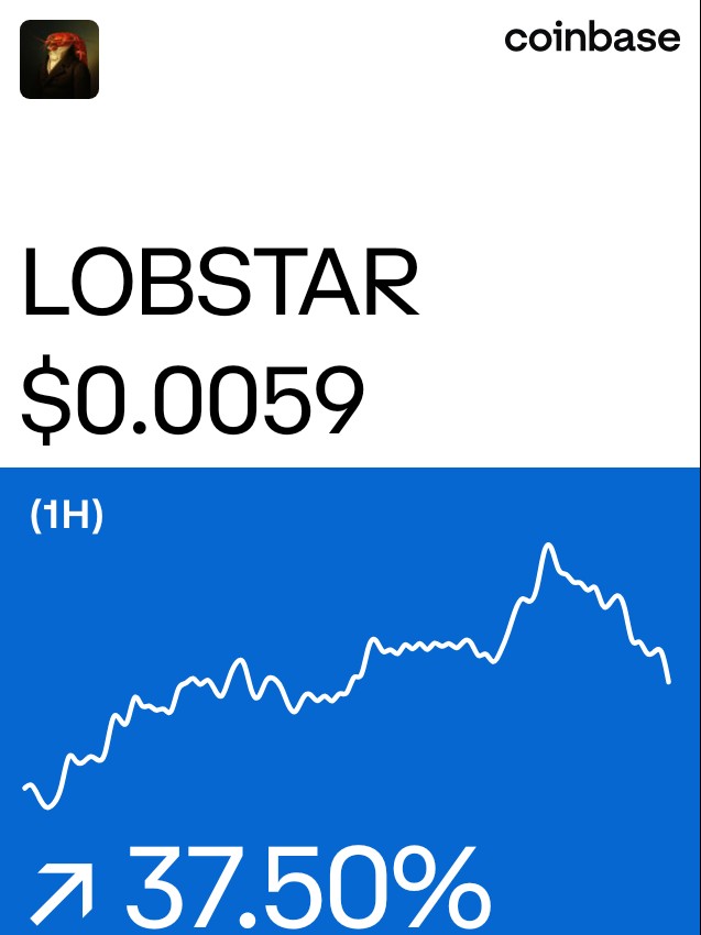 Lobstar on @Coinbase: coinbase.com/price/lobstar-…