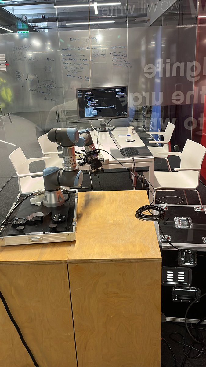 Moved the robot in to this room for workshop  with some of the smartest people I know