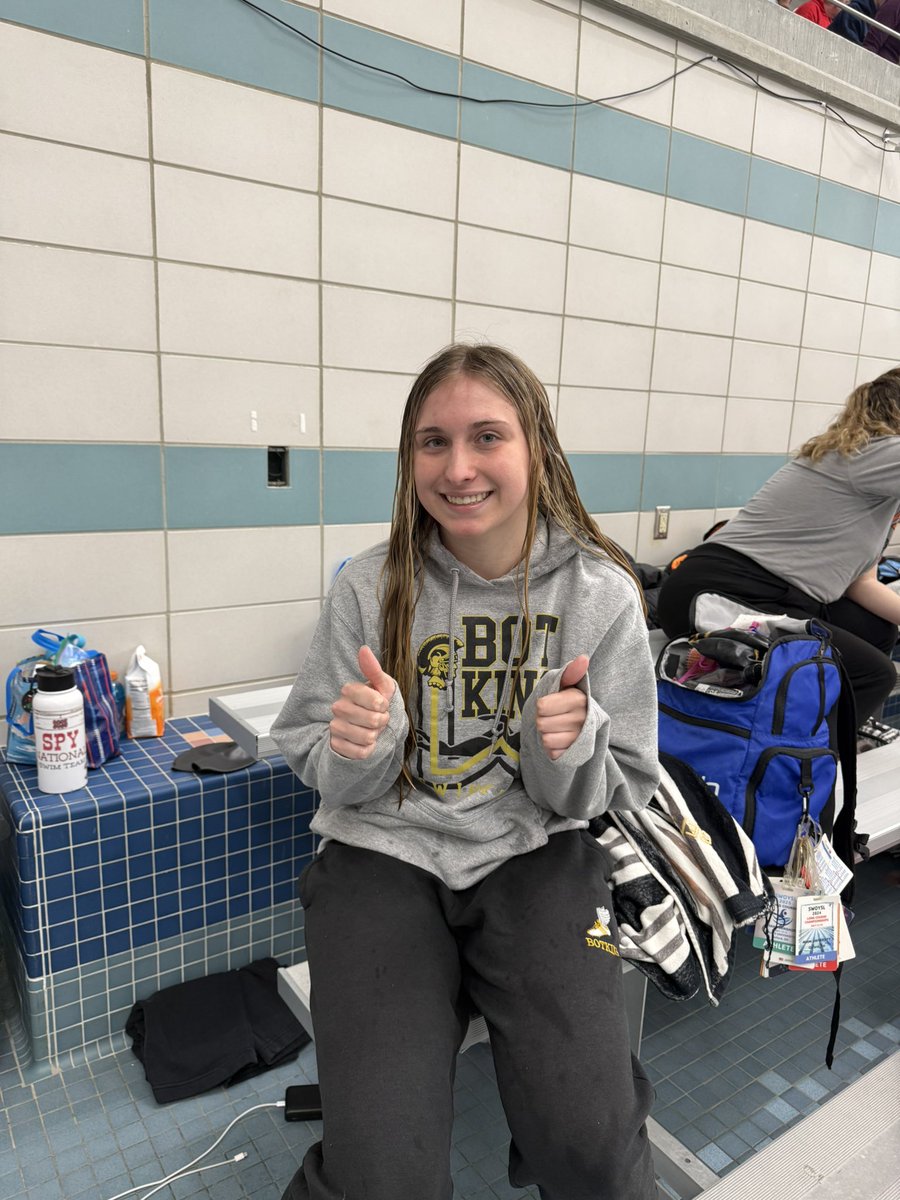 Bella Bucio punches her ticket to state in the 200 IM, placing 9th in our district and seeded 15th overall for the state meet next week in Canton! 🎟️🎟️🎟️🎟️🎟️🎟️🎟️ <a href="/BotkinsSchool/">Botkins Local School</a>