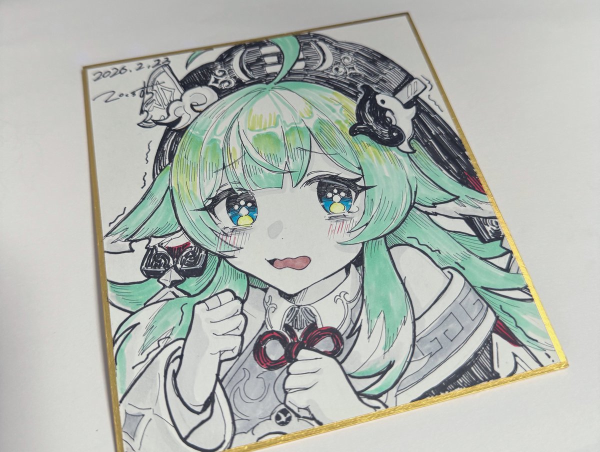 7mpqrs's tweet photo. 5億年ぶりに、アナログで描きました
CC福岡に持って行きますー
これだけスタレキャラですみません！
フォフォちゃん描きたかった！ https://t.co/MonQ8AoTOh