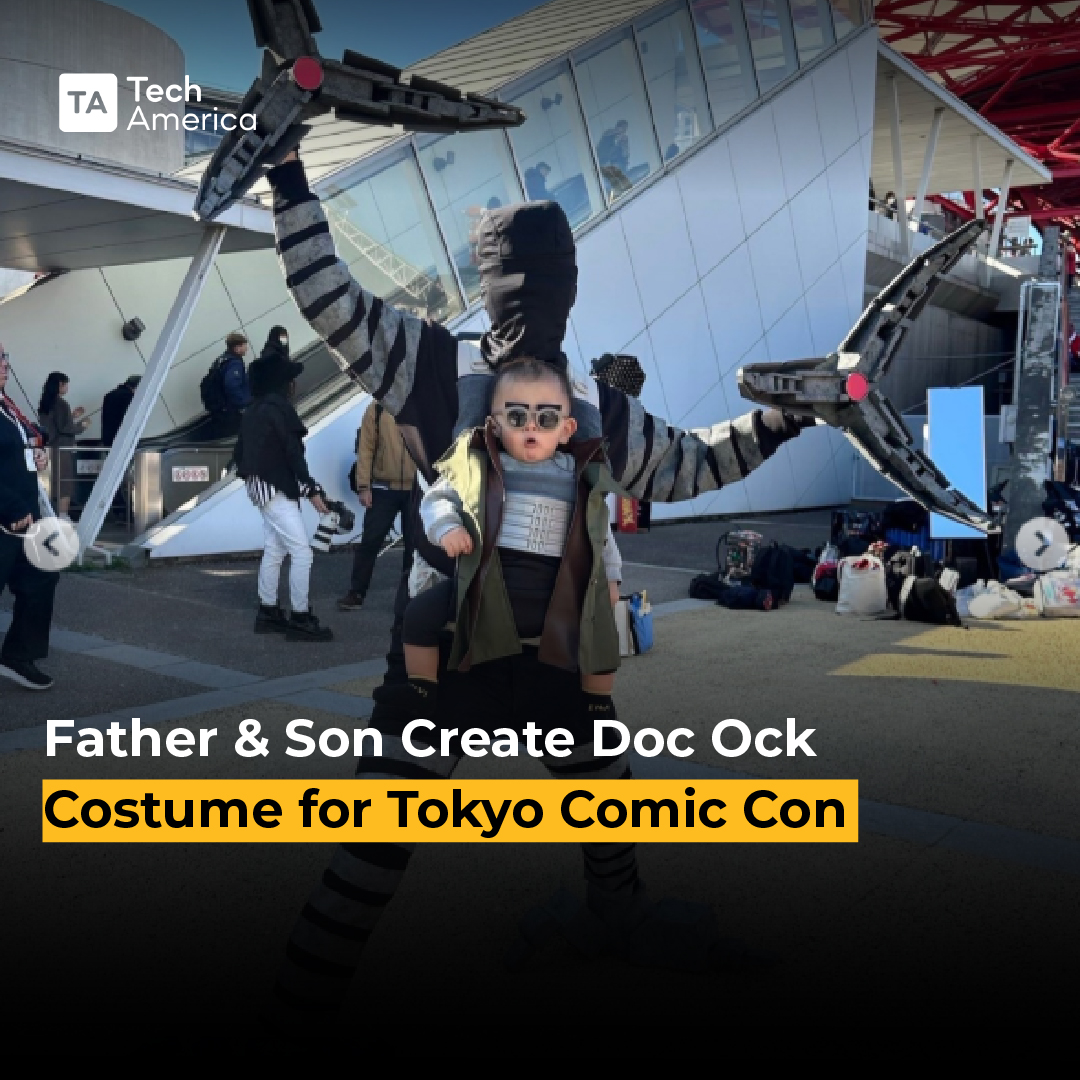 techamericaofcl's tweet image. Father &amp;amp; Son Build Epic Doc Ock Suit

A father and son teamed up to create a Doctor Octopus costume for Tokyo Comic Con — and the moving arms make it next-level cosplay.

More tech &amp;amp; future news: techamerica.ai

#TokyoComicCon #Cosplay #DocOck #SpiderMan #ComicCon