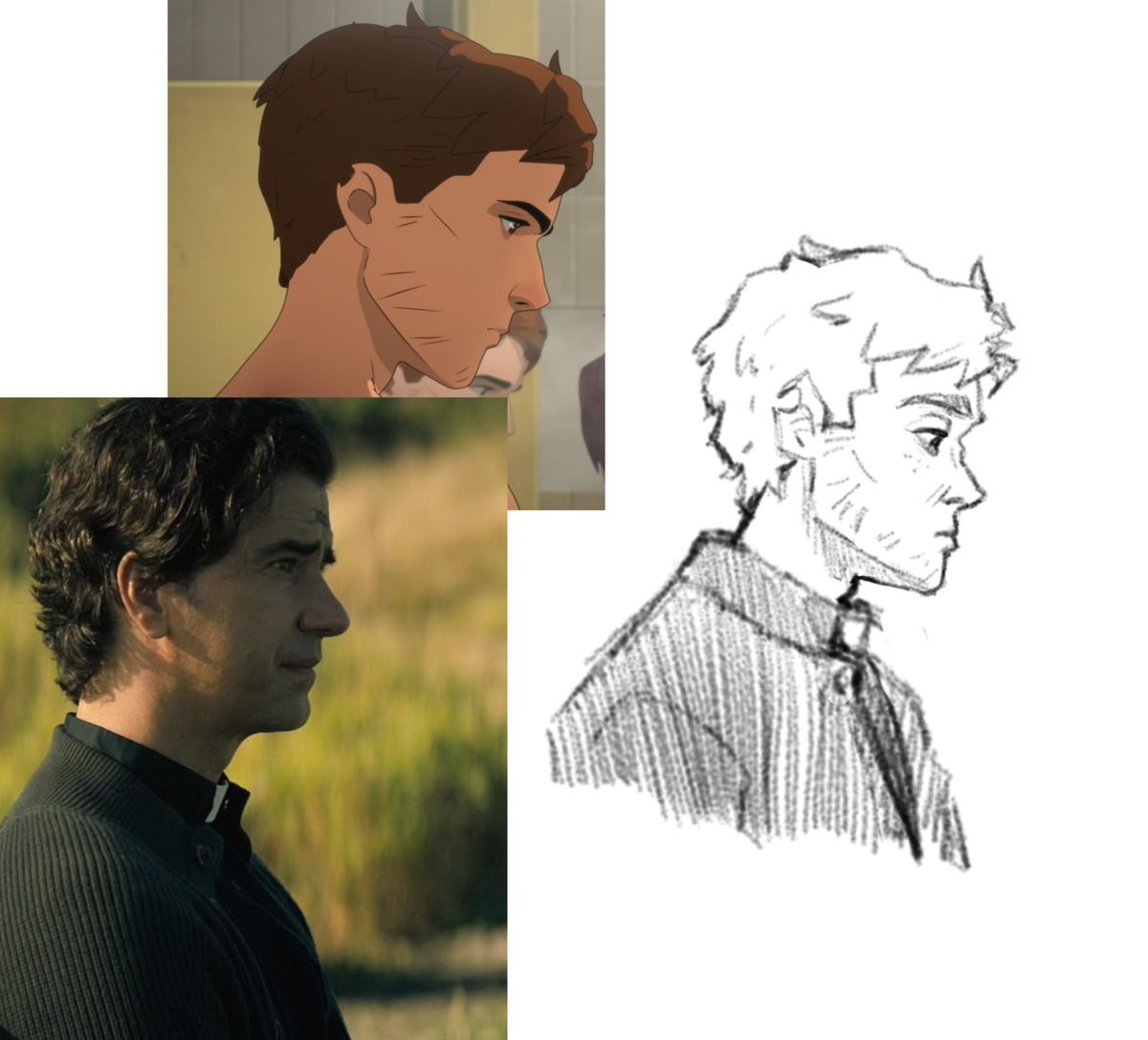 Uuhhuuu sketch priest Robert for the #invisimech AU ...I'll render it I swear.