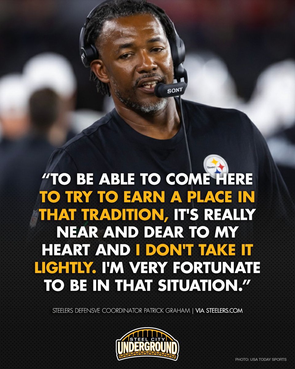 New Defensive Coordinator Patrick Graham isn’t just taking a job — he’s stepping into a legacy.
You can feel how much the Steelers tradition means to him, and that mindset plays in Pittsburgh.