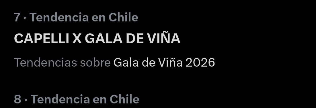 Vamos subiendooo
CAPELLI X GALA DE VIÑA 
#GranConstanza