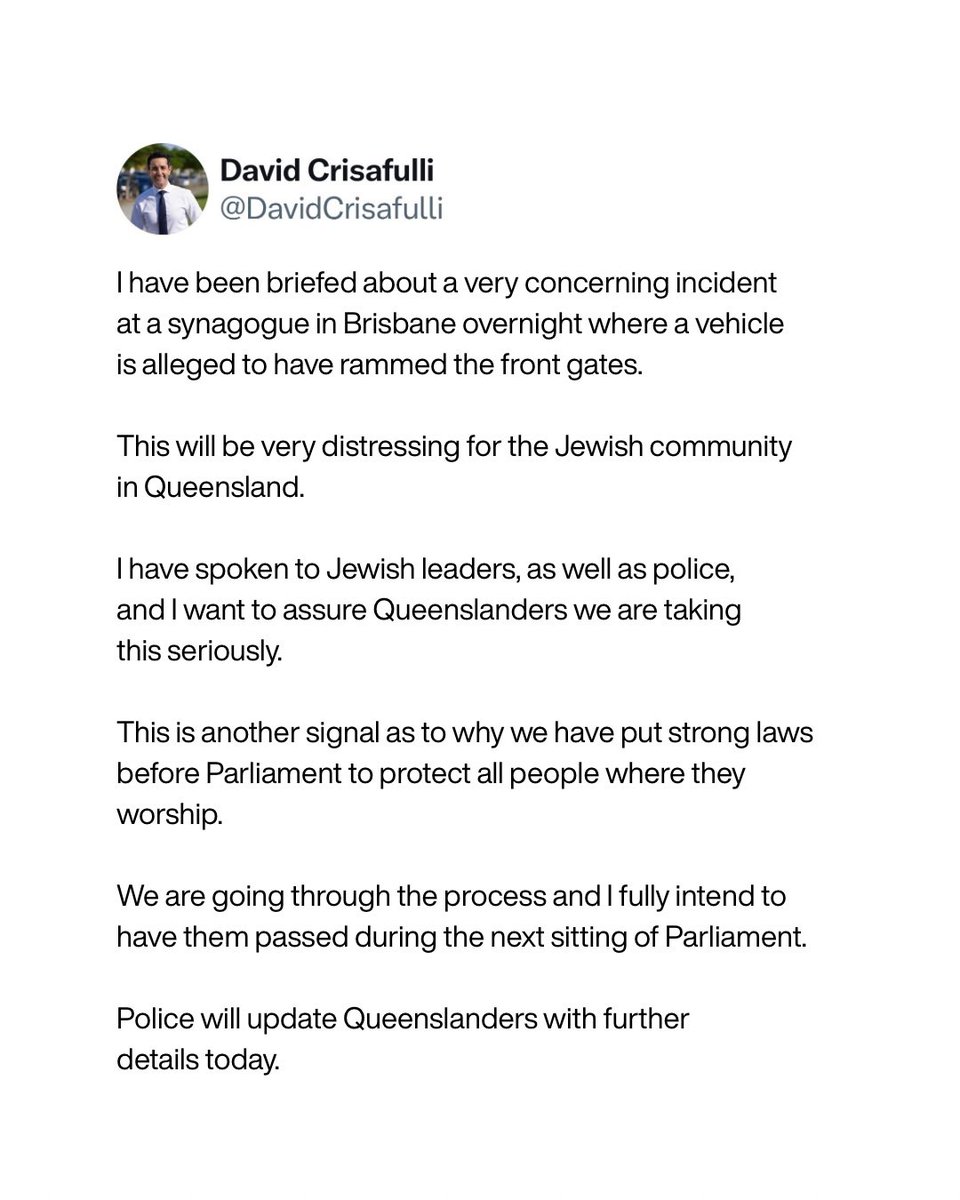 David Crisafulli tweet media