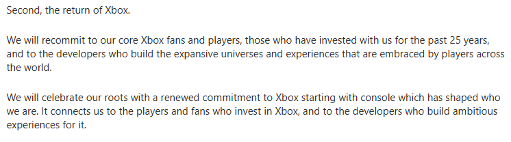 Elko992's tweet photo. @asha_shar @Xbox i like this. I am hoping for a focus on the actual xbox eco system with the return of exclusivity to strengthen the Xbox ecosystem (Xbox Consoles, Cloud and PC). https://t.co/2RIYSTXOCN
