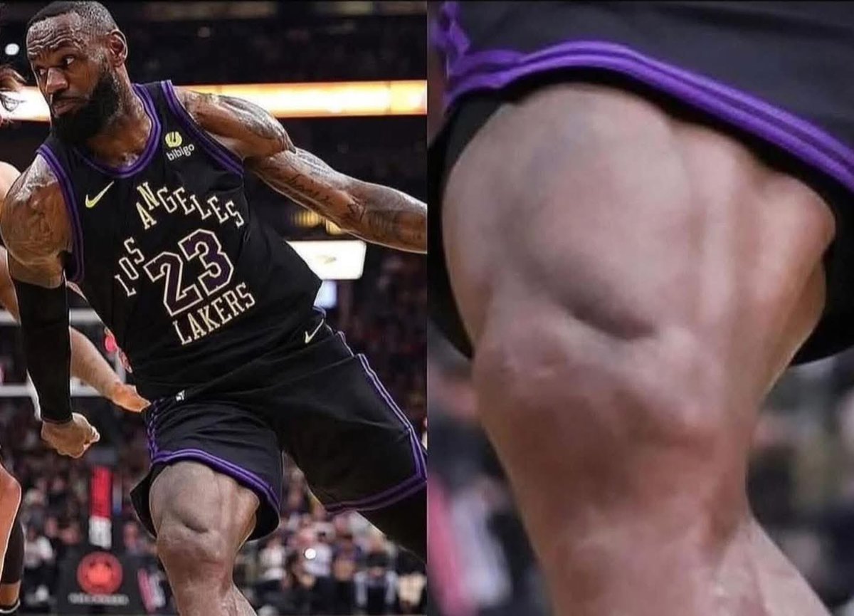 This is what LeBron James’ legs look like at 41 years old 🤯