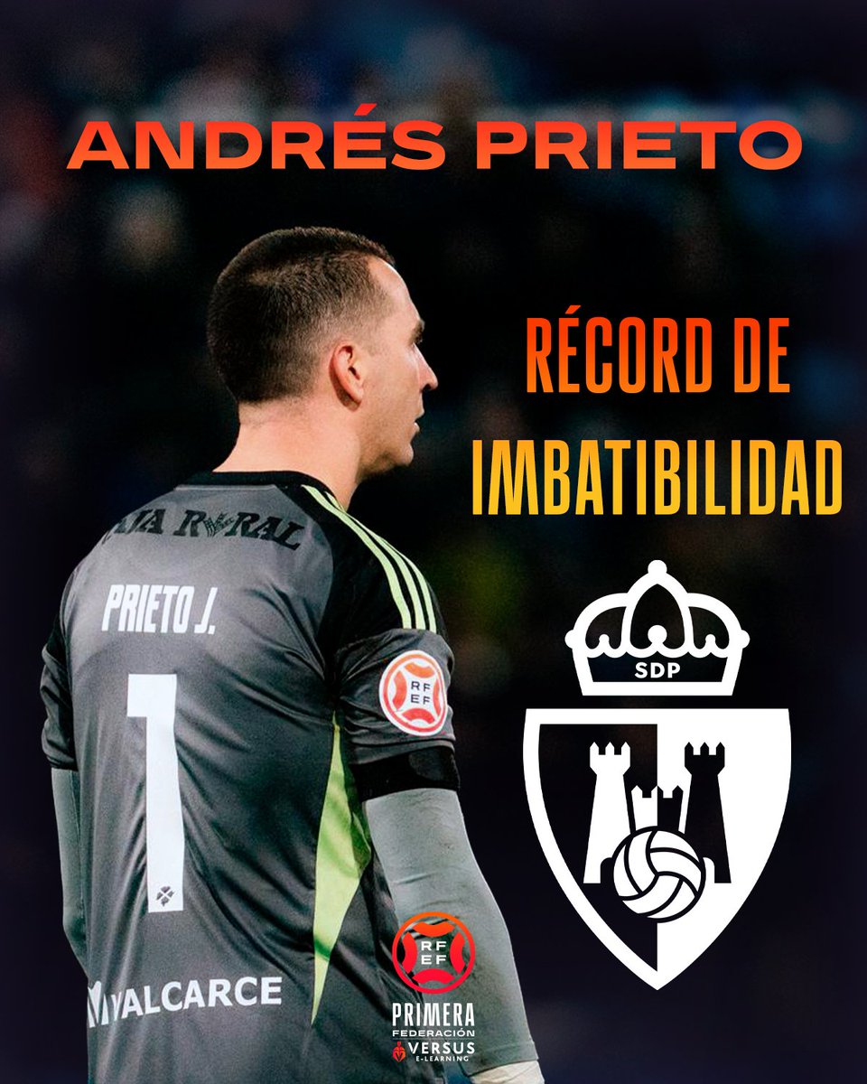 Enhorabuena <a href="/andrestprieto/">Andrés Prieto Albert 🧬 💣</a> , por volver al nivel que todos sabíamos que podias dar, record de imbatibilidad,766 minutos,  lo que convierte tambien a la <a href="/SDP_1922/">SD Ponferradina SAD</a> en el equipo mas tiempo imbatido,  adelantando al Real Murcia que ocupaba el primer puesto.