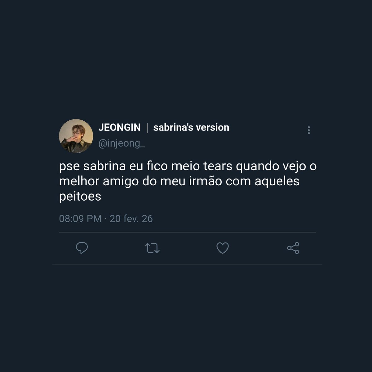 Lawghera's tweet photo. #jeongchan mini au  |  TEARS

⤷  Jeongin tem sentimentos meio.. inusitados, pelo melhor amigo do seu irmão  ──  e por meio de um simples tweet, Bangchan fica sabendo que o irmão gatinho do seu amigo, tem uma "quedinha" por ele.. https://t.co/6cXyKjx9Jy