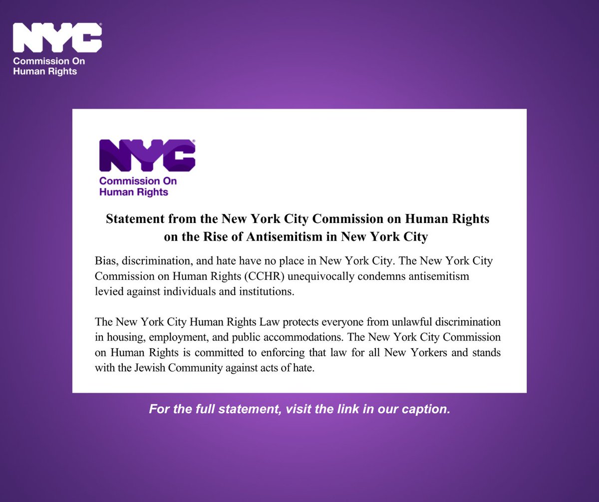 NYC Human Rights tweet media
