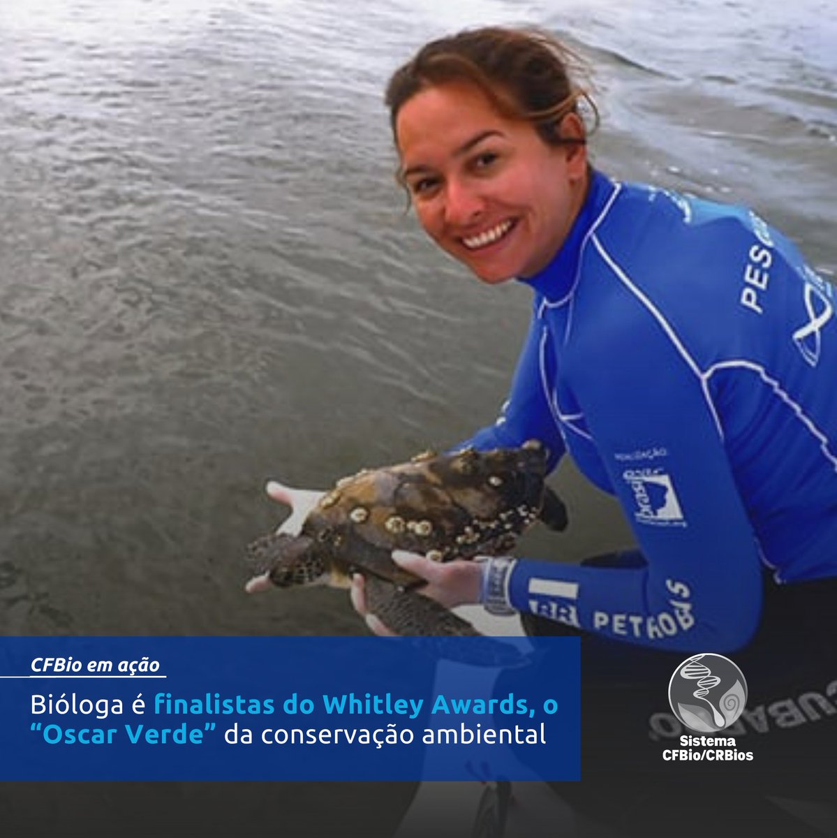 🌿🏆 A Bióloga Camila Domit, do CRBio-07, é finalista do Whitley Awards, o “Oscar Verde”!

Resultado: 29/4, em Londres 🇬🇧
Orgulho das Ciências Biológicas 💚🌎
#CiênciasBiológicas #CFBio #ConservaçãoAmbiental