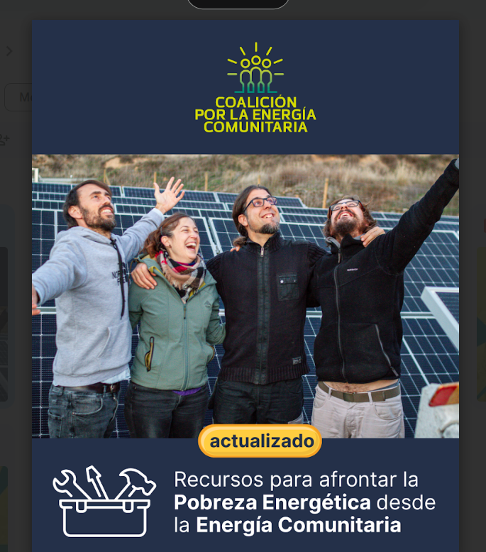 erilo59's tweet photo. Suport a la COALICIÒ  PER  L'ENERGIA COMUNITARIA Com membre Comunitats Energètiques Selva i assessor i responsable del PAE Càritas Blanes. 
Accions concretes, al ENPE per:
 COMUNITATS ENERGÈTIQUES I AUTOCONSUM COL·LECTIU COM A EINES D'INCLUSIÓ ENERGÈTICA https://t.co/7avu0pRvDz