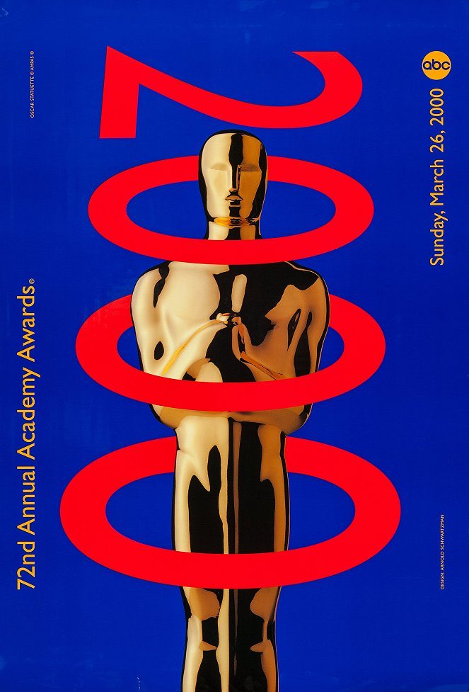 The official poster for the 72nd Annual Academy Awards, held in 2000.