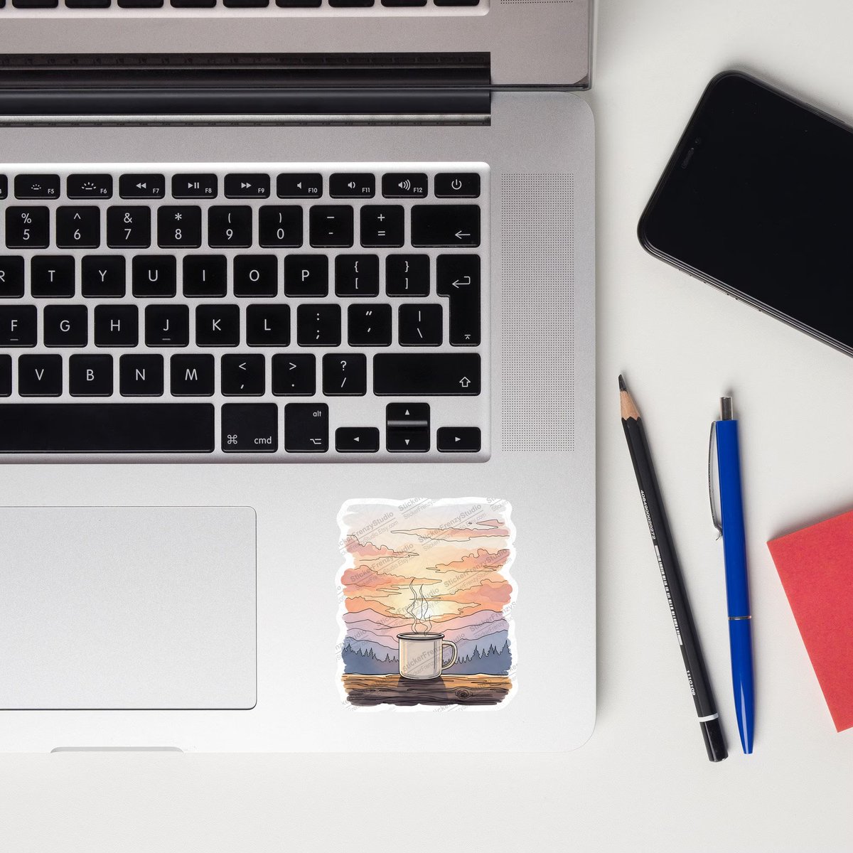 StickerFrenzyy's tweet image. Start your morning with a mountain sunrise! This watercolor camping mug sticker is perfect for adding a cozy wilderness vibe to your laptop or planner. Grab it here: etsy.me/4auaT7V #NatureSticker #HikingCommunity #PlannerAddict #StickerShop