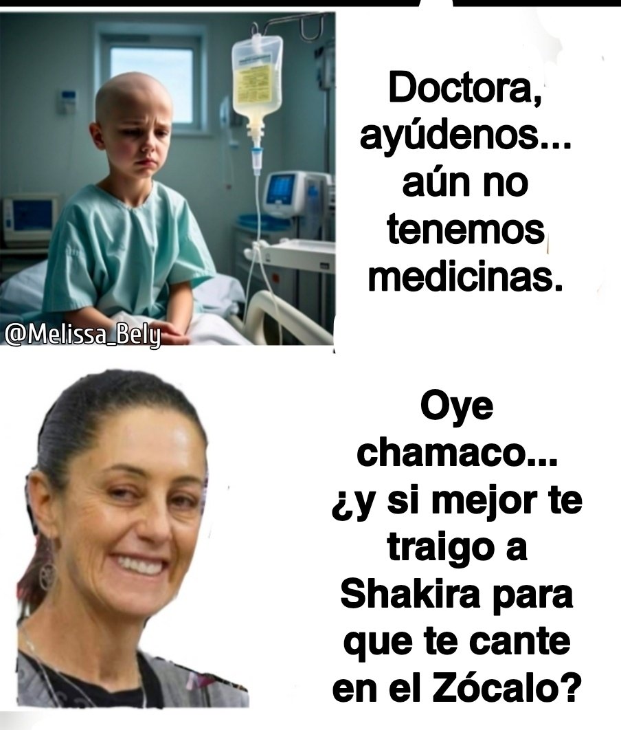 💥 PUM 💥 

En plena epidemia del sarampión traen a Shakira para distraer al pueblo bueno y sabio.

Así ya no se habla del BAÑAGATOS, de Adán Augusto y los hijos ladrones de AMLO.

Shakira cobra.
La CDMX le paga.
Y los contribuyentes damos el dinero.

¿Y la falta de medicinas?