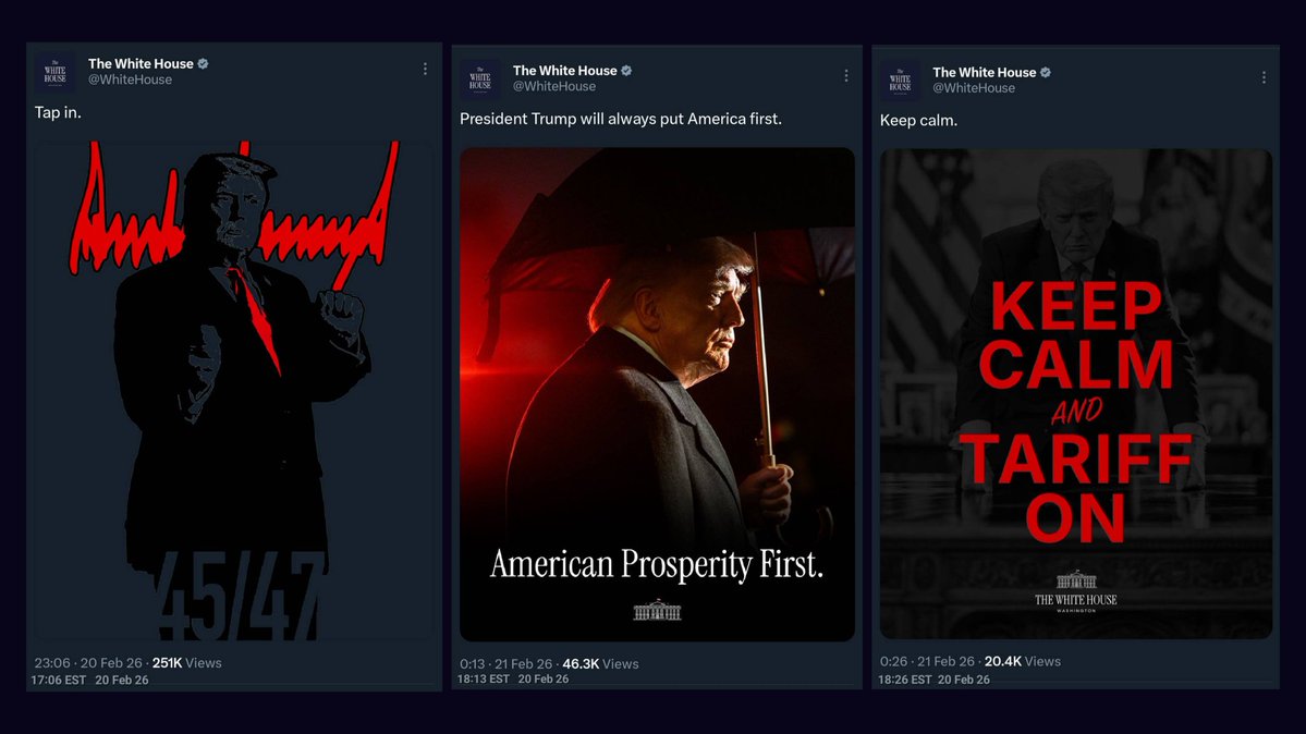 3 in a row from The White House.

😎