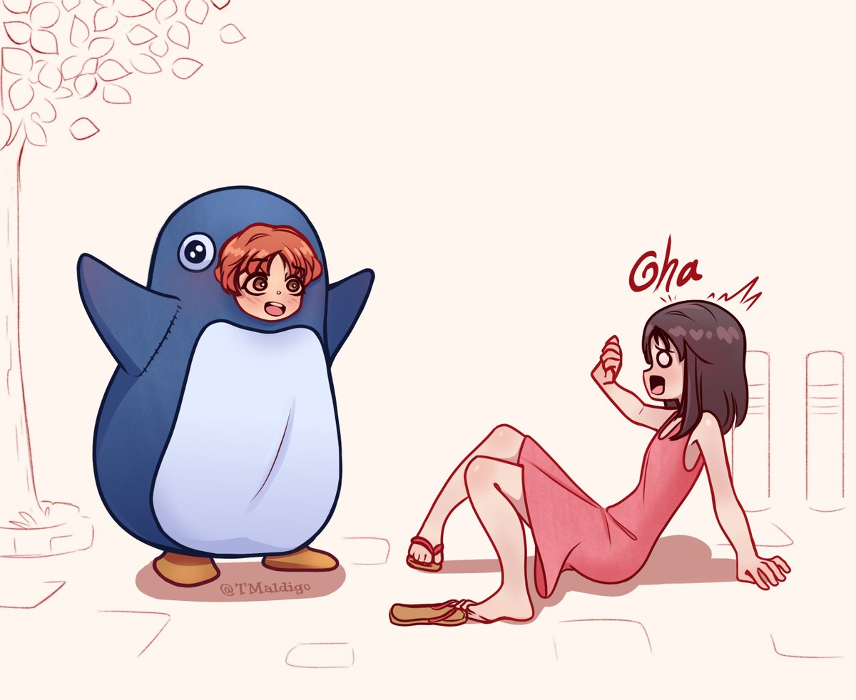 TMaldigo's tweet image. Oh my Gah! A therian! Watch out!
#azumangadaioh #fanart
